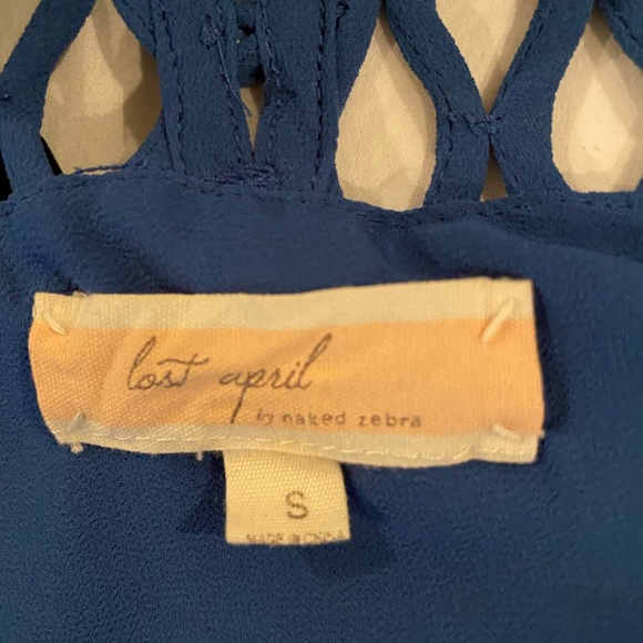 Cobalt blue sleeveless blouse size S - Picture 5 of 6